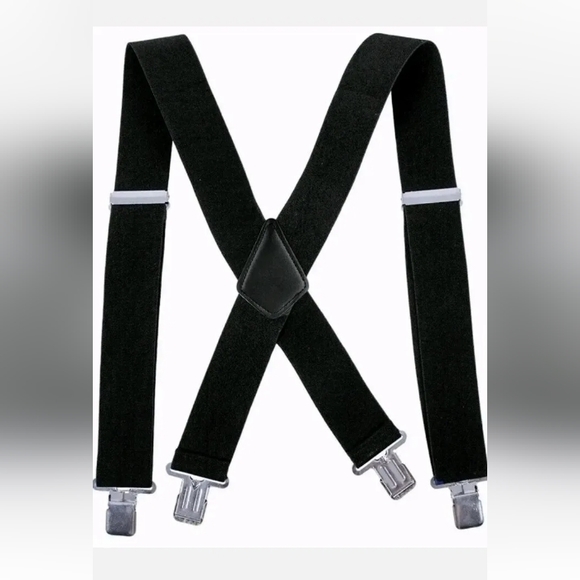 New Halloween Costume Nerd Dork Geek Glasses Black Suspenders Red Bow Tie - Picture 4 of 6